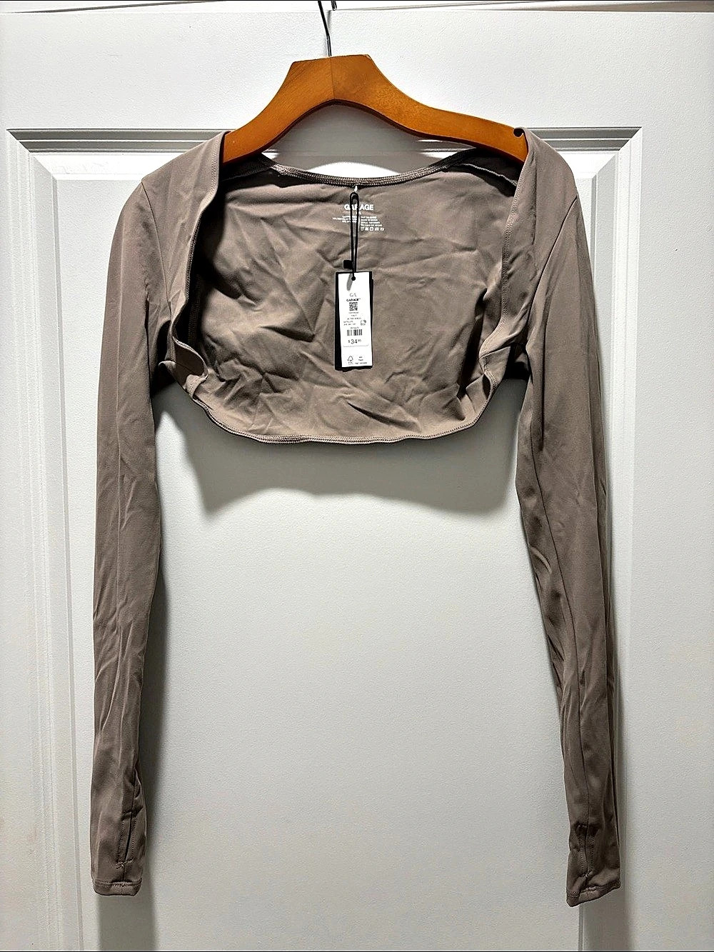 Garage Active Shrug Satellite Taupe Long Sleeve Shrug Size Large NWT